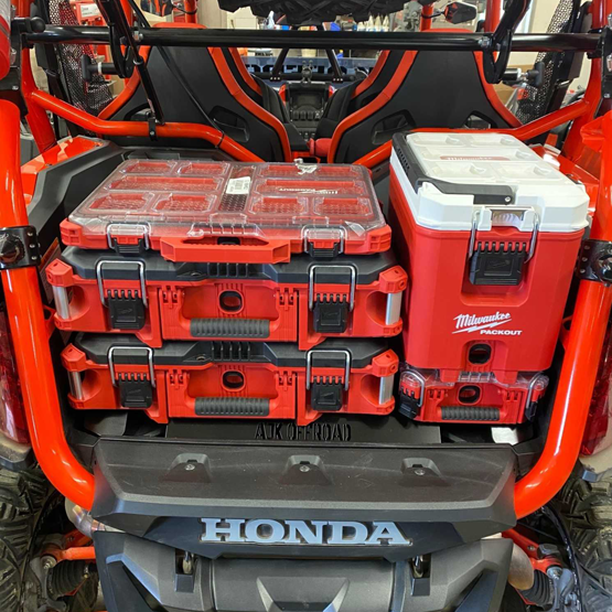 Honda Talon Packout Mount 1.5 by AJK Offroad, installed view 2