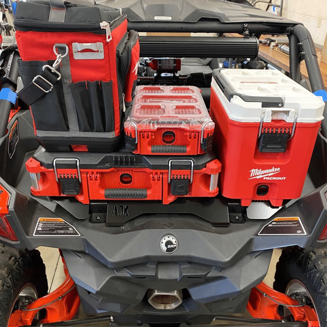 Can-Am Maverick X3 Packout Mount 1.5 by AJK Offroad, top view