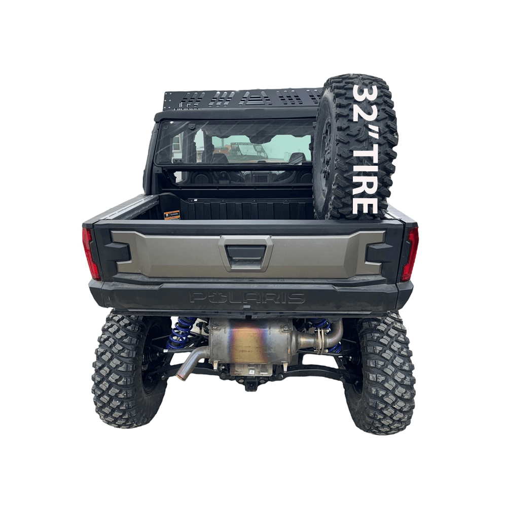 Polaris Xpedition Spare Tire Carrier UTV Accessory - Full View | AJK Offroad