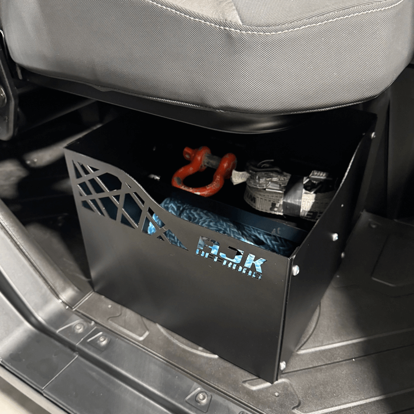 Polaris Ranger XD 1500 Under Seat Storage Box by AJK Offroad, close-up detail