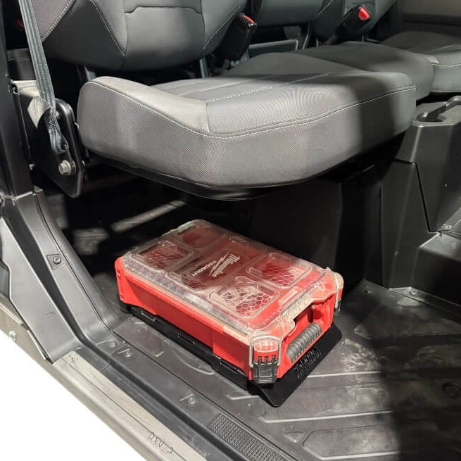 Polaris Ranger XD 1500 Under Seat Packout Mount by AJK Offroad, close-up detail