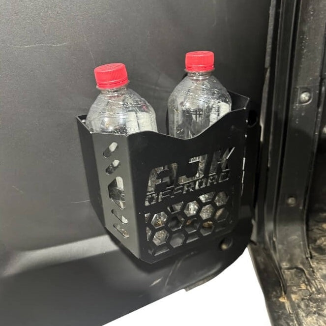 Kawasaki Ridge Door Pockets by AJK Offroad, angled view