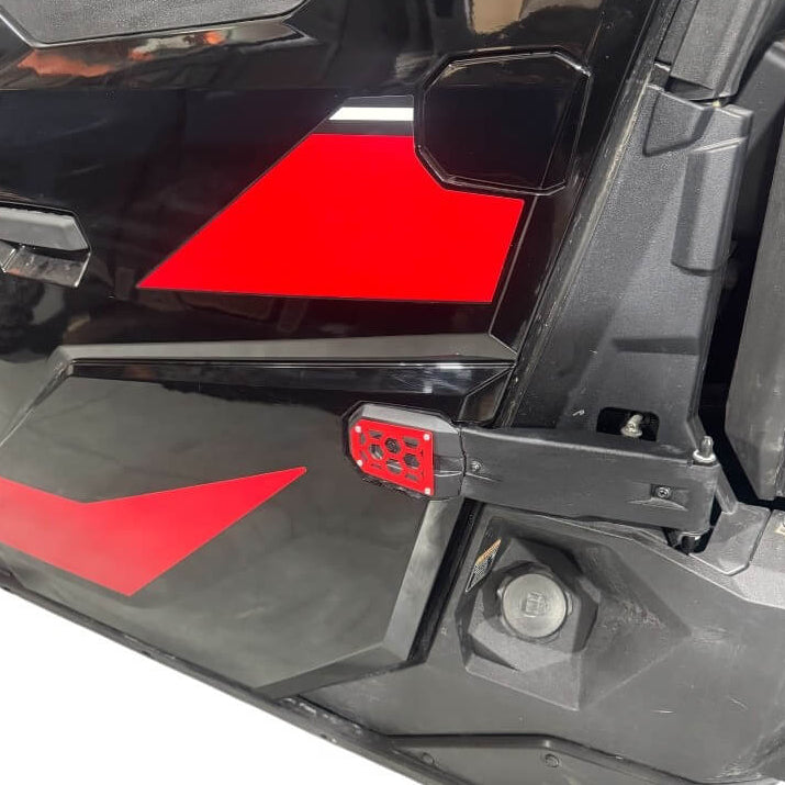 Kawasaki Ridge Door Hinge Accents by AJK Offroad, top view