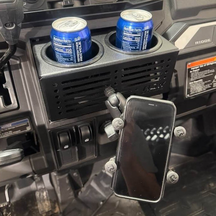 Kawasaki Ridge Dash Mount / Cup Holder by AJK Offroad, product view 7