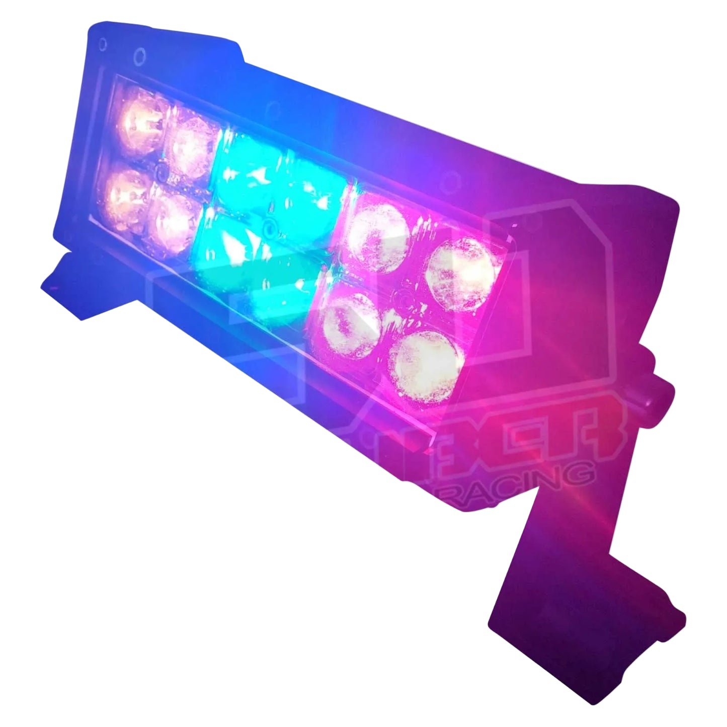 6 Inch Multicolor LED Light Bar with Wireless Remote UTV SxS Off-Road - Front View | 50 Caliber Racing
