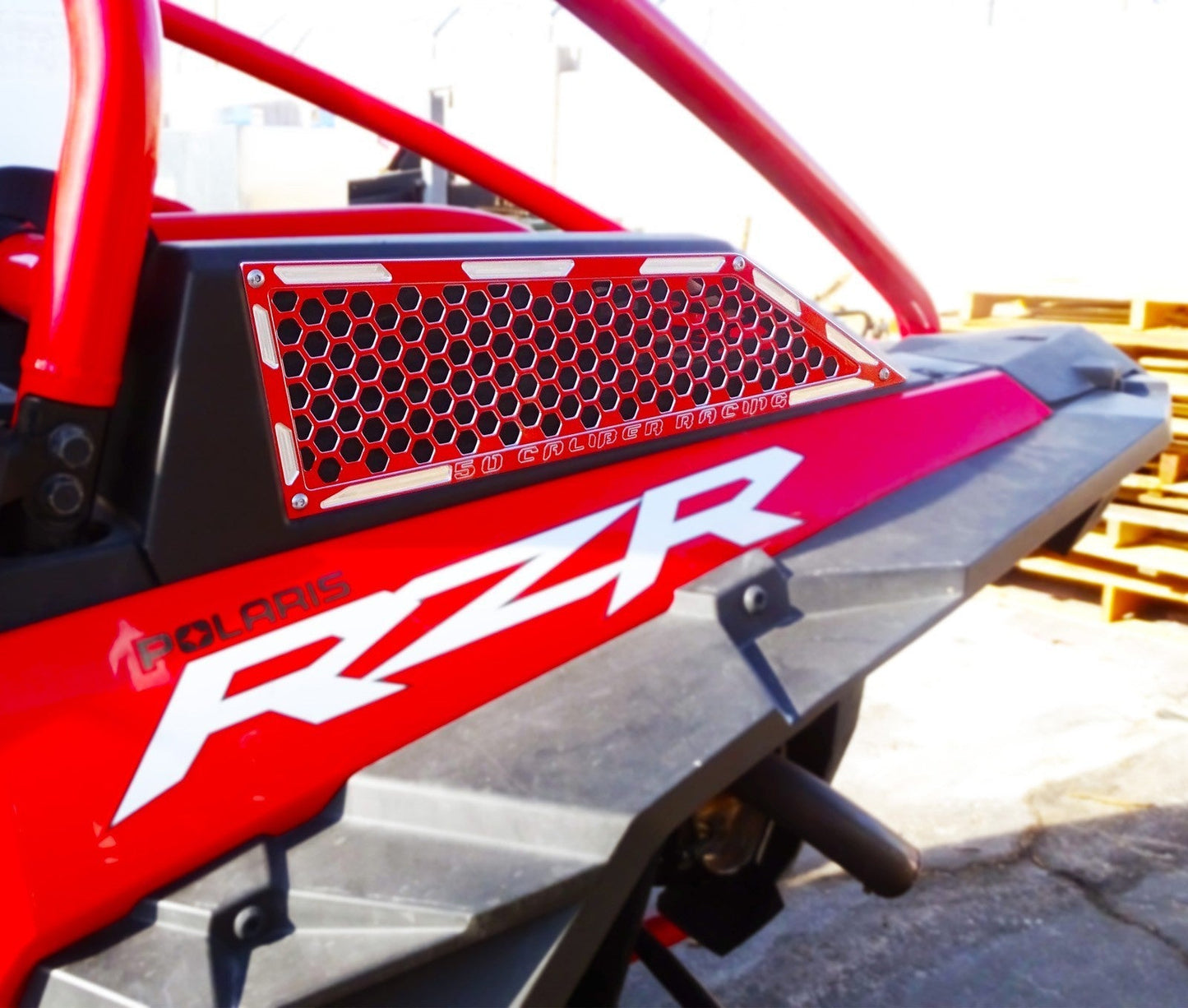 Polaris RZR XP Turbo / Turbo S CNC Billet Air Intake Grille Bezel Kit (2017-2020) | 50 Caliber Racing