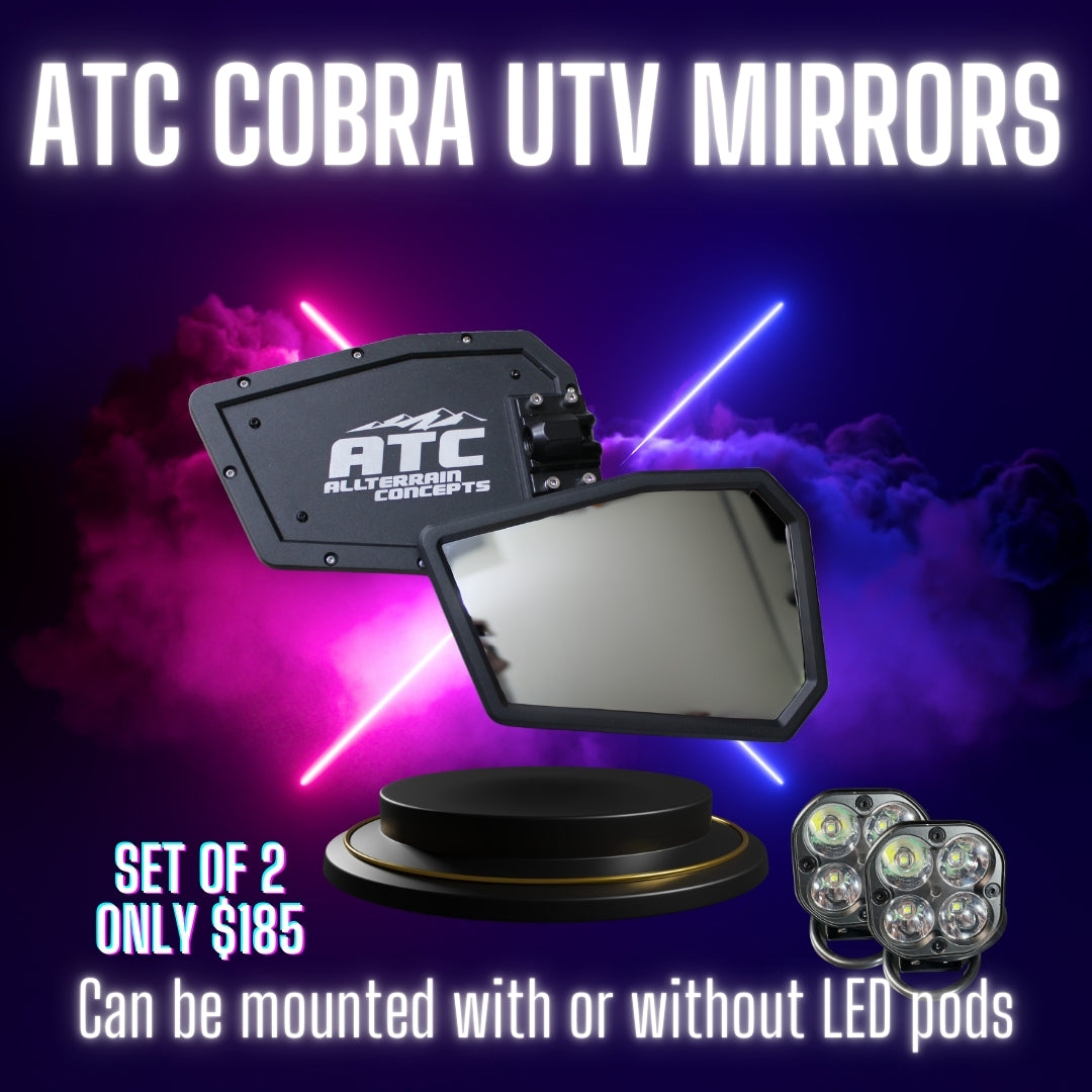 SxS Cobra Mirrors Pair SxS Off-Road - Top View | All Terrain Concepts