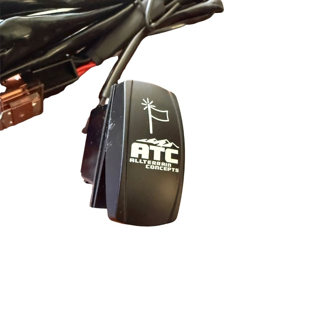 LED Whip Light Wiring Harness UTV Off-Road - Close-Up Detail | All Terrain Concepts