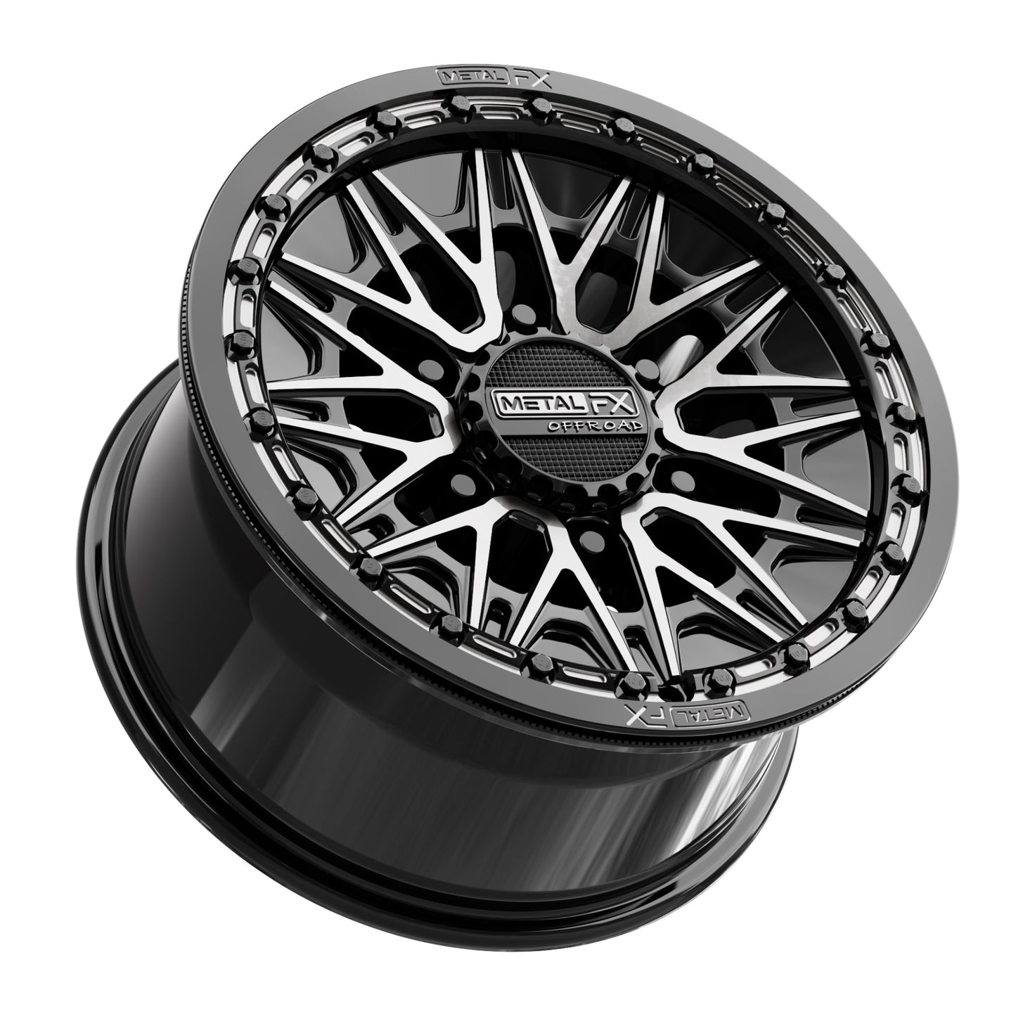 Alpha 6R UTV Beadlock Wheel (Gloss Black DDT Face) Metal FX Offroad