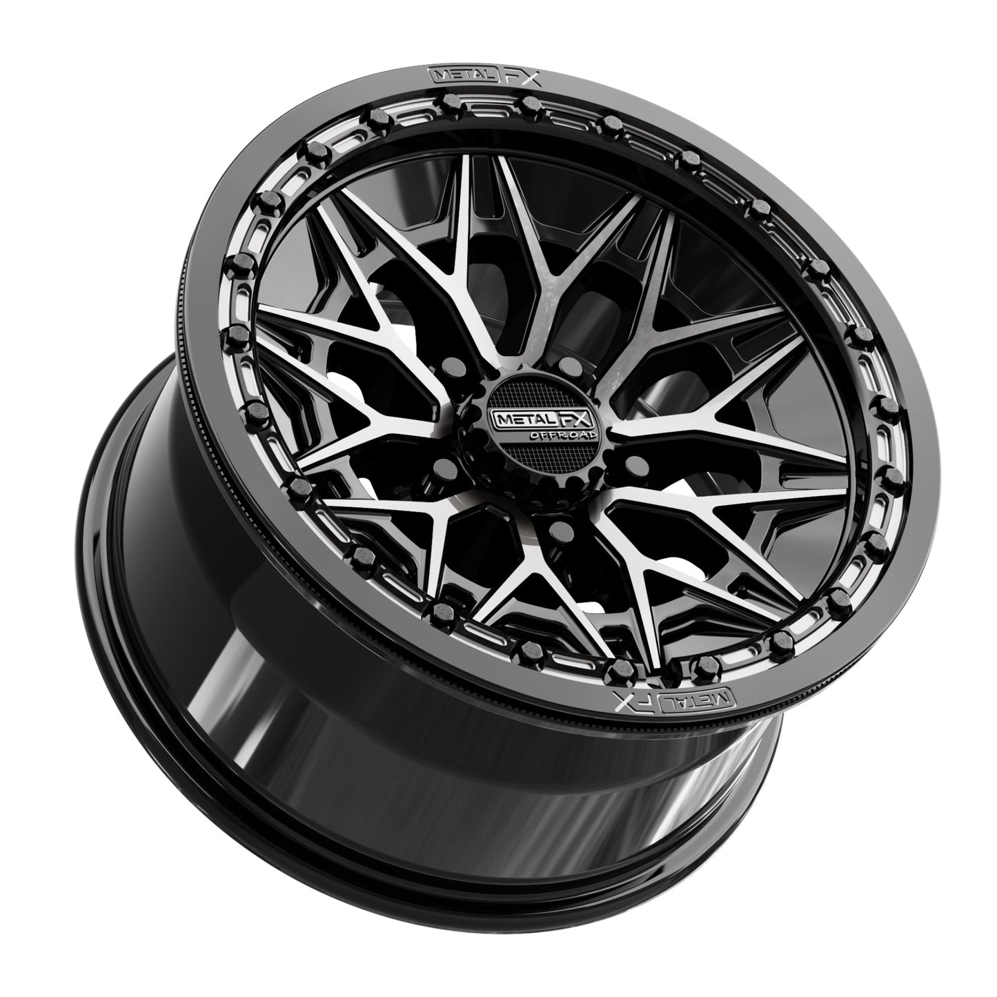 Alpha R UTV Beadlock Wheel (Gloss Black DDT Face) Metal FX Offroad