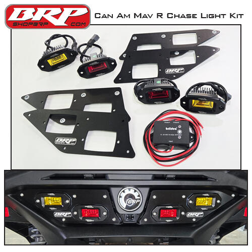 Can-Am Maverick R Chase Light Kit SxS Part - Installed View | All Terrain Concepts
