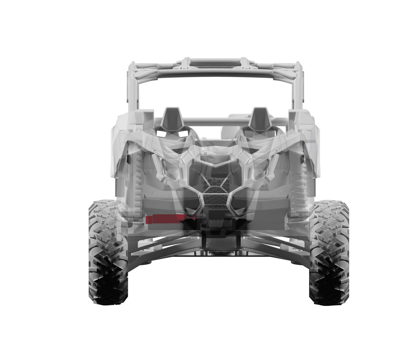 Can-Am Maverick X3 12in Under Seat Subwoofer Enclosure Passenger Side UTV Lighting - Studio View | DS18