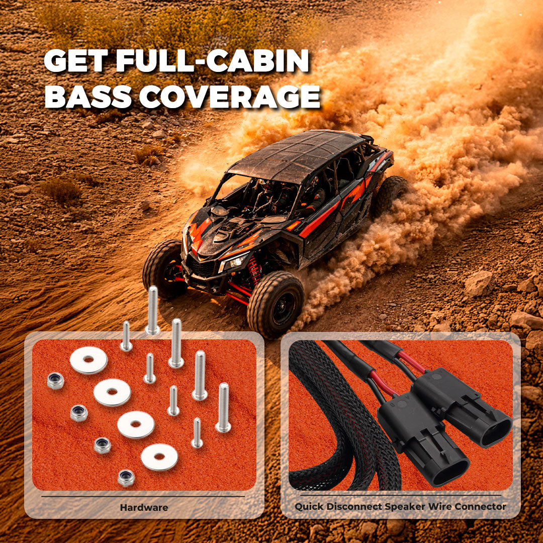 Can-Am Maverick X3 Passenger Side Under Seat 10” Subwoofer Enclosure | DS18
