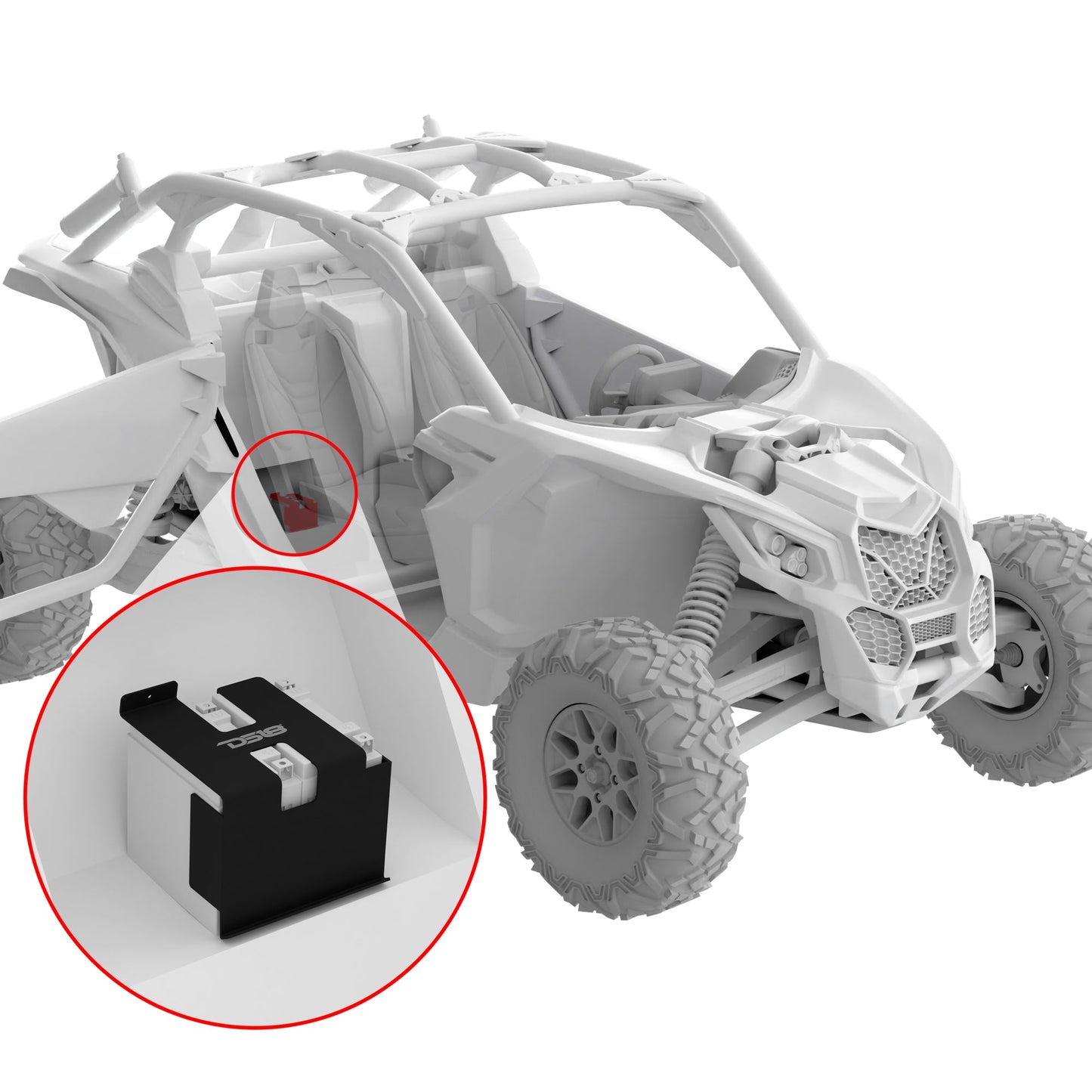 Can-Am Maverick X3 Second Battery Upgrade Kit Off-Road SxS - Detail Shot | DS18