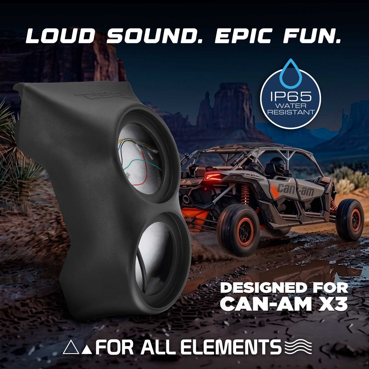 Can-Am Maverick X3 Waterfall Center Console Speaker Pod Enclosure | DS18