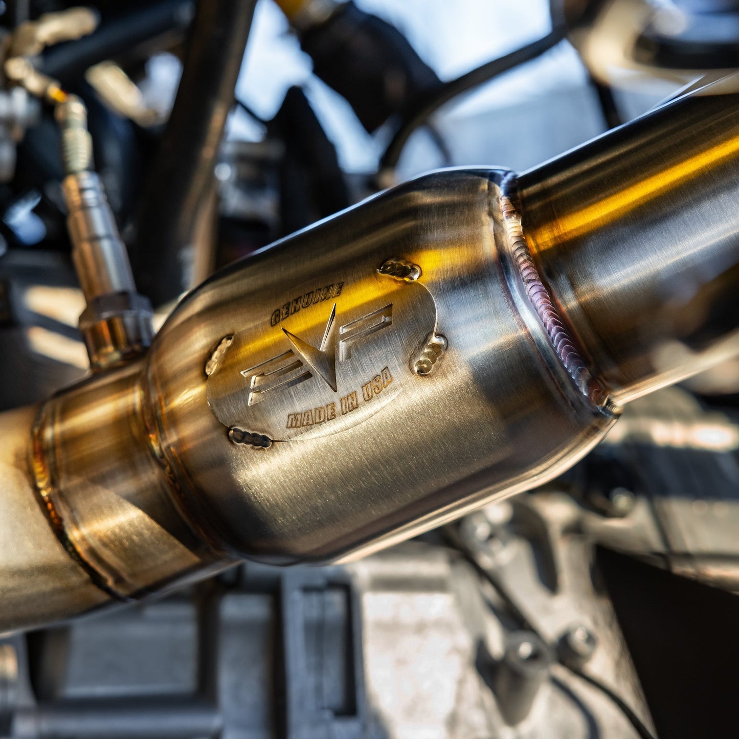 Can-Am Maverick R 3" Down Pipe Exhaust with Bullet Muffler Evolution Powersports