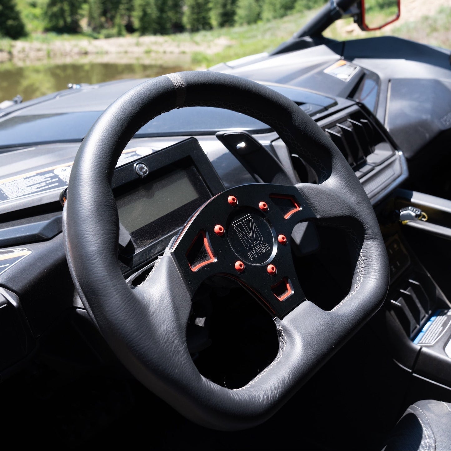 DriftX Leather Steering Wheel with Hub