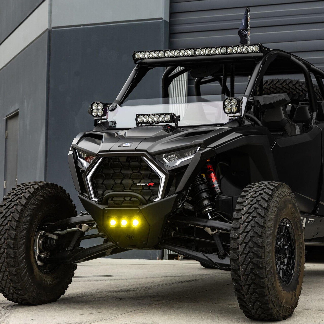 Polaris RZR Pro R Pro S Pro XP OnX6+ 10 Inch Light Bar Hood Mount Kit UTV Side by Side - Product Photo | Baja Designs