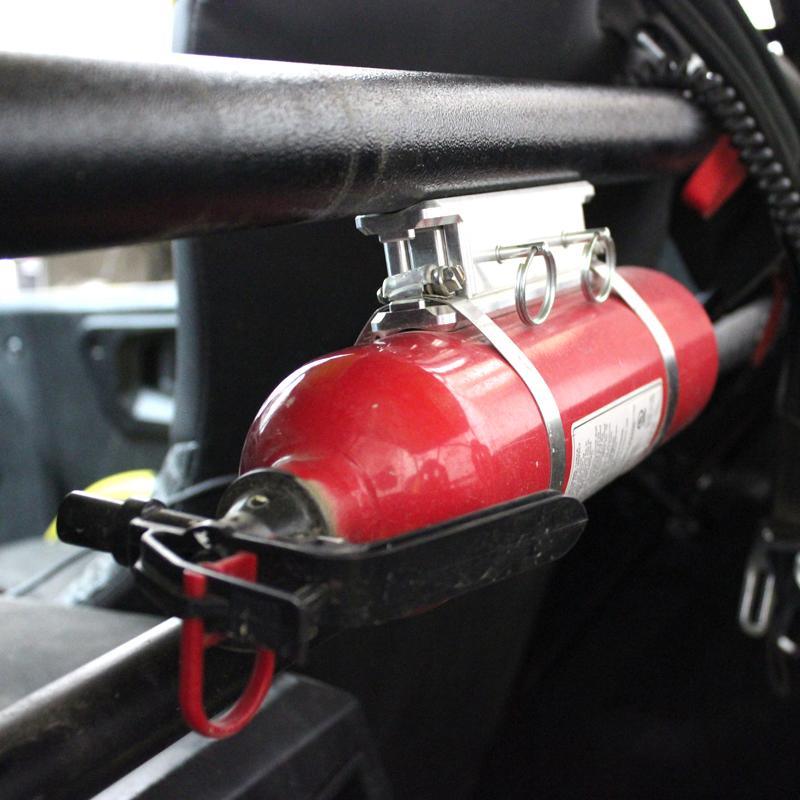 Billet Fire Extinguisher Mount UTV Lighting - Full View | Factory UTV