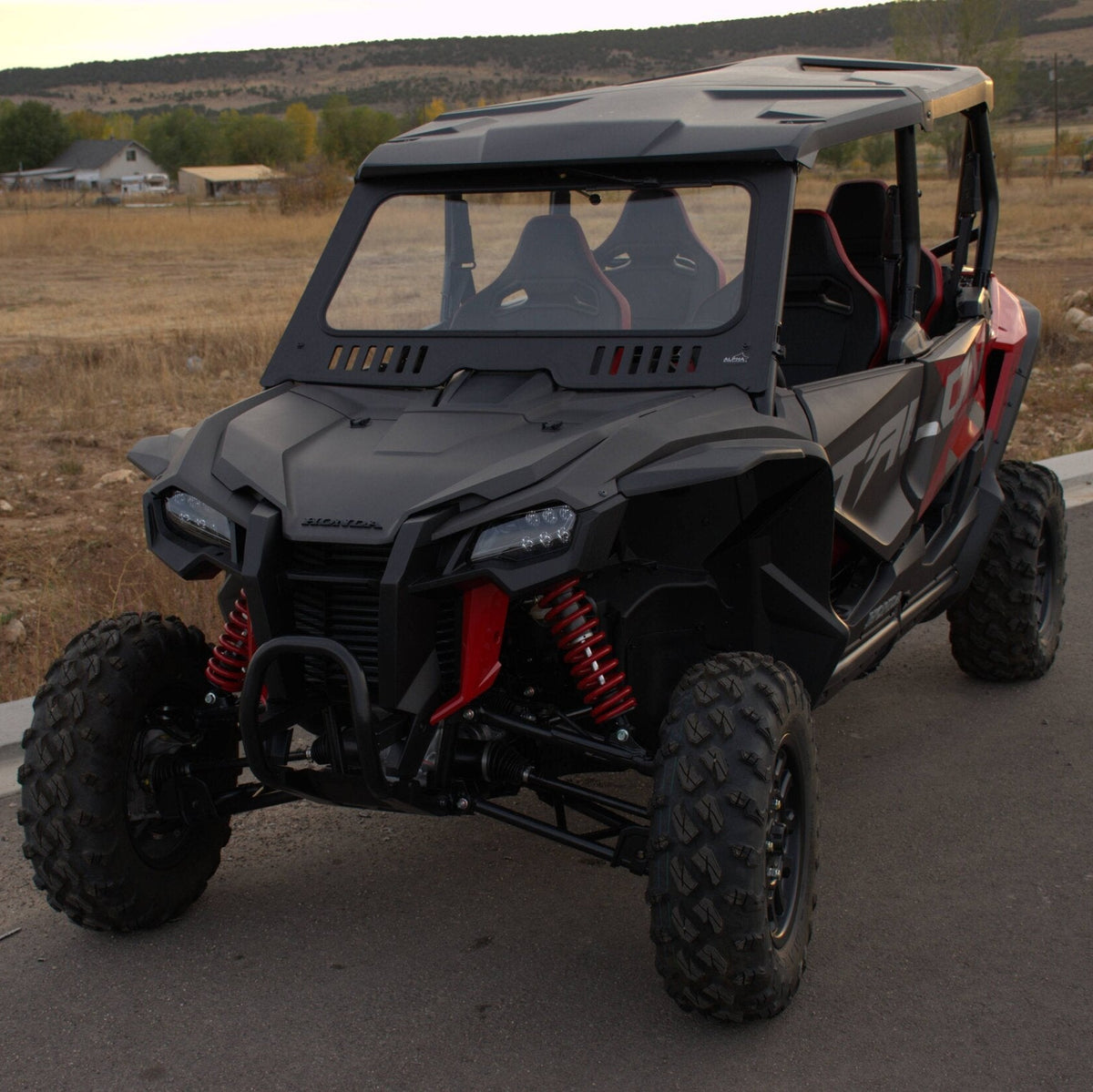 Honda Talon Front Glass Windshield by Alpha Windshields, top view