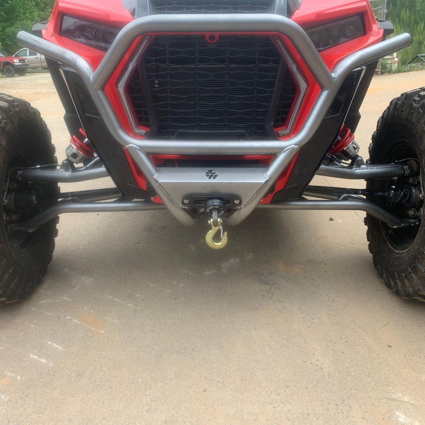 Polaris RZR Turbo S Front Winch Bumper UTV Off-Road - Close-Up Detail | L&W Fab
