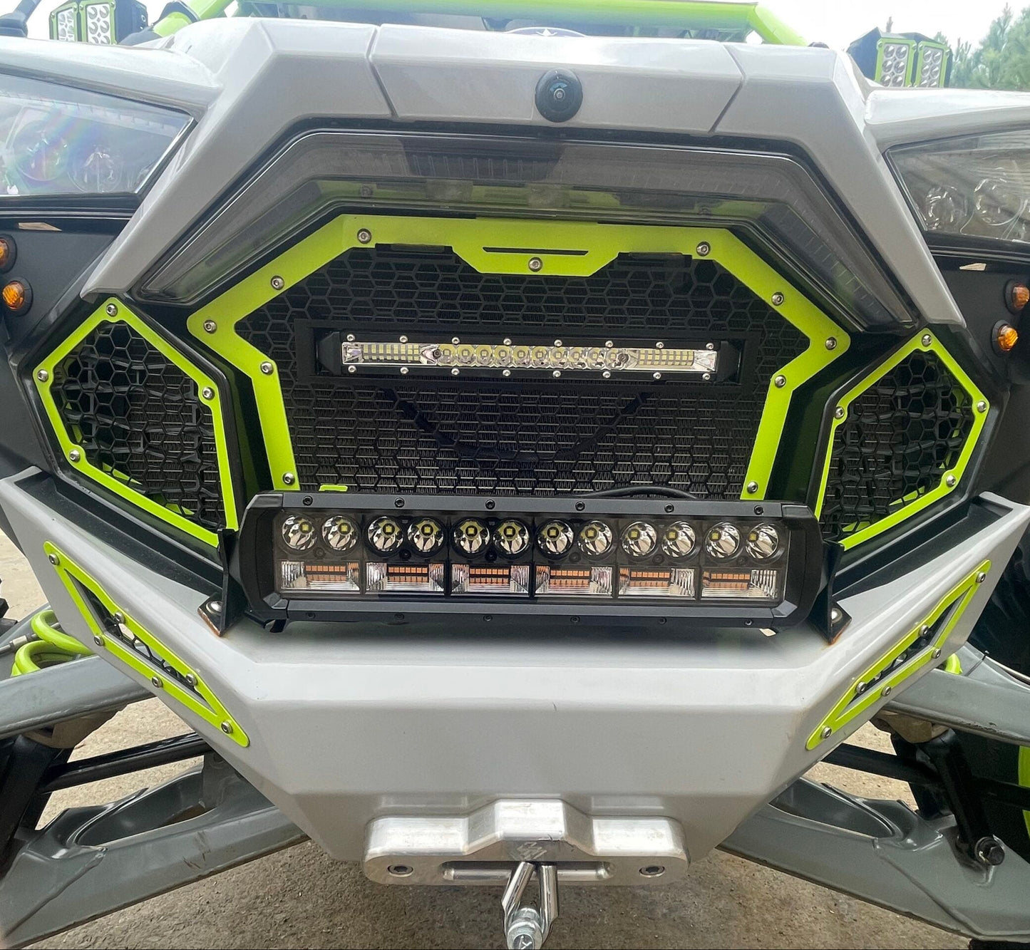 Polaris RZR Pro R / Turbo R Front Outer Grilles Side by Side - Angle View | L&W Fab