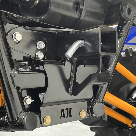 Kawasaki Teryx KRX Radius Rod Plate Receiver Hitch by AJK Offroad, full view