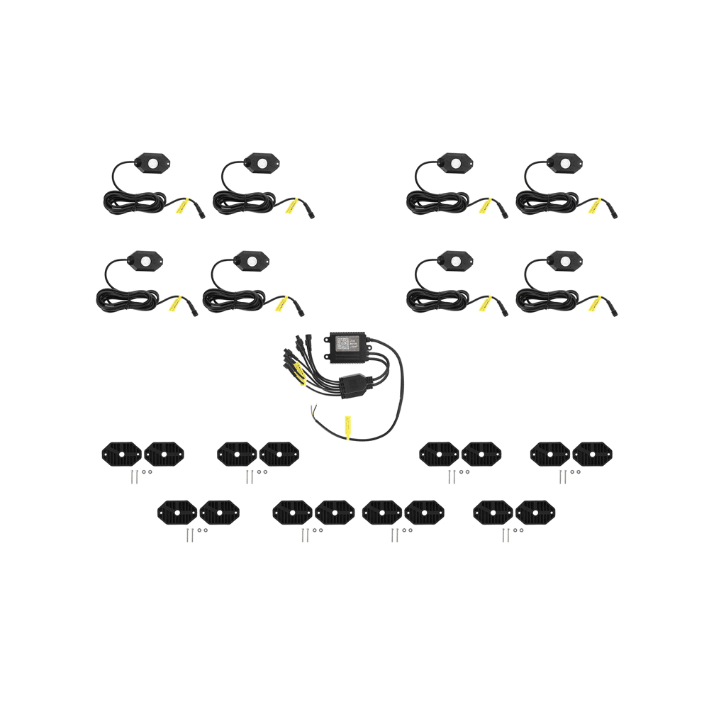 LED Rock Light Kit 8-Piece AJK Offroad