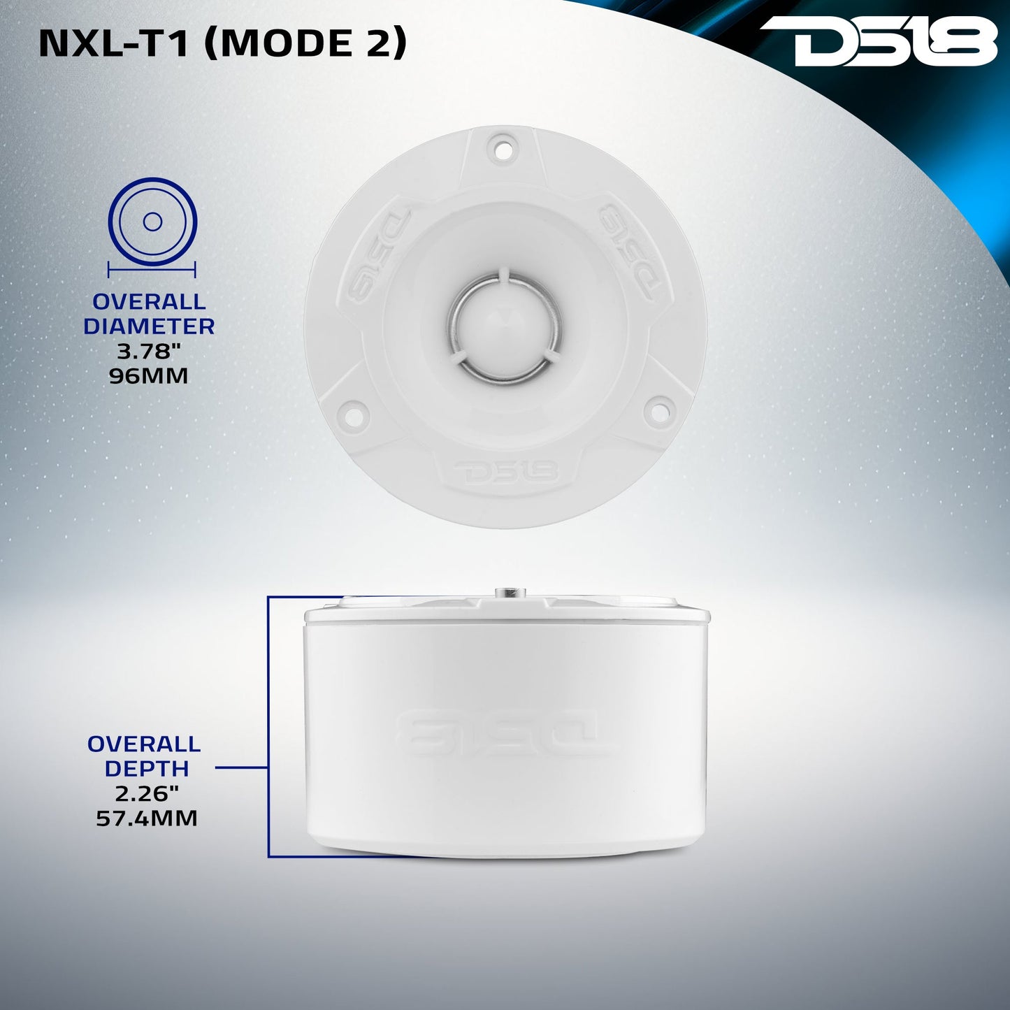 NXL 3.8” Super Bullet Tweeter with 1” Aluminum Voice Coil (White)