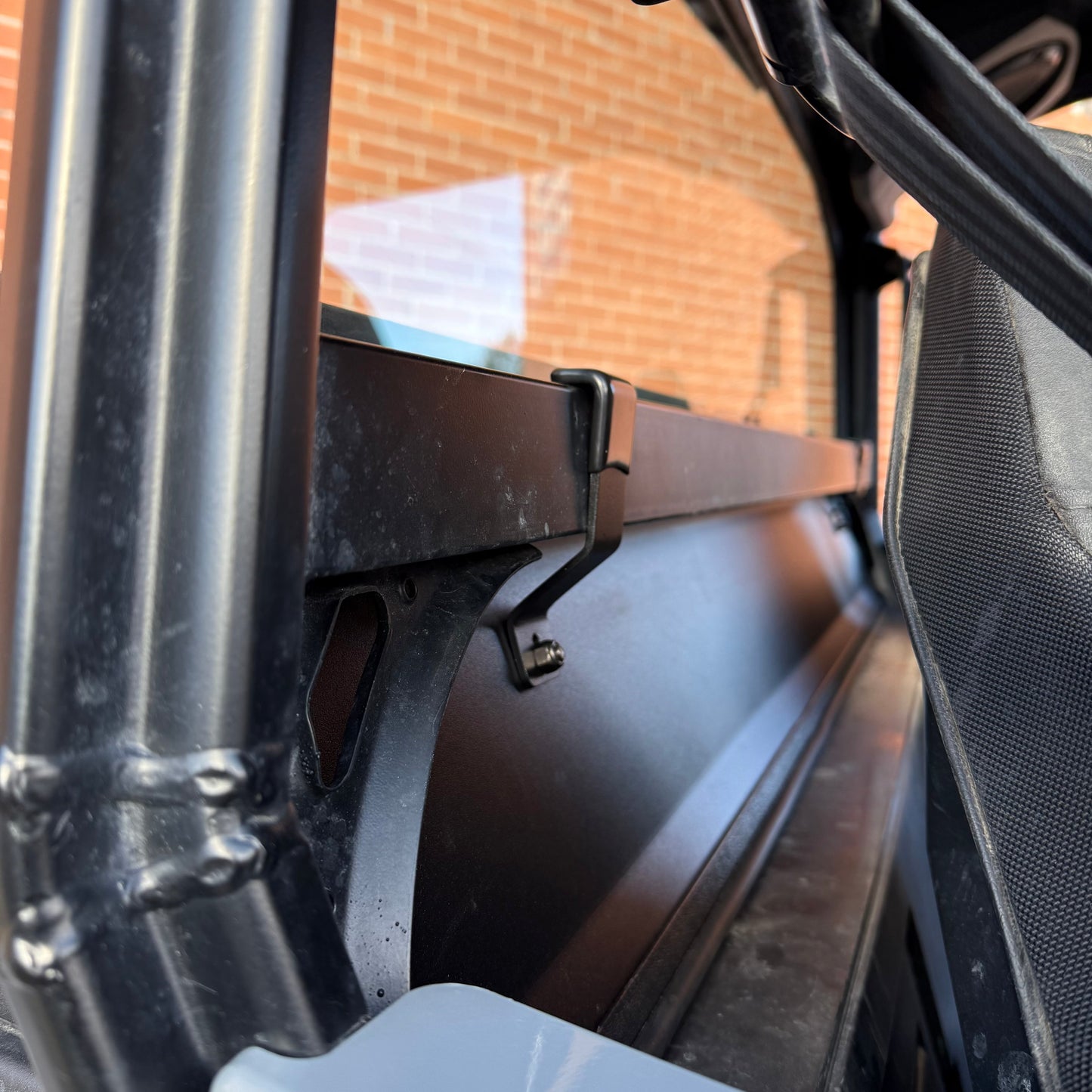 Polaris General Rear Glass Windshield Bent Metal Off-Road