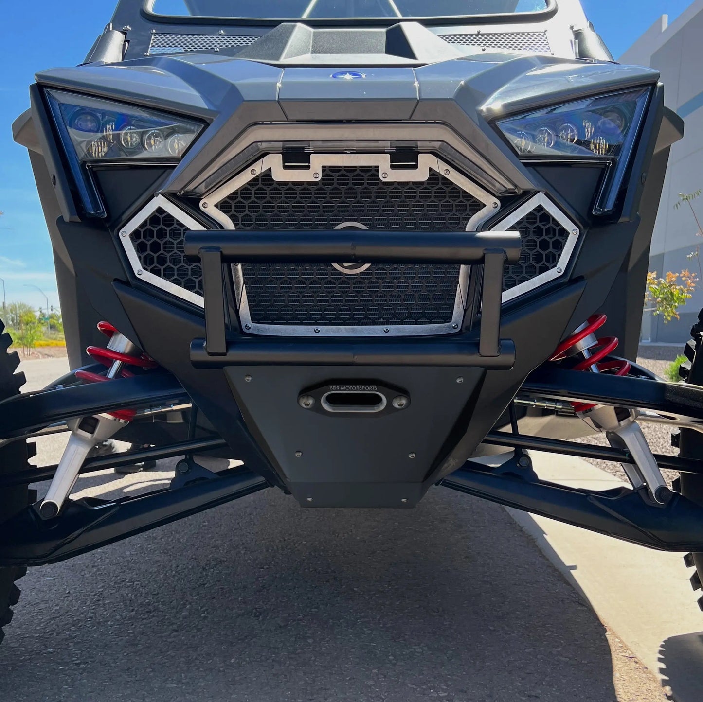 Polaris RZR Pro R/Pro S/Turbo R Double Tube Front Bumper with Winch Mount Installed