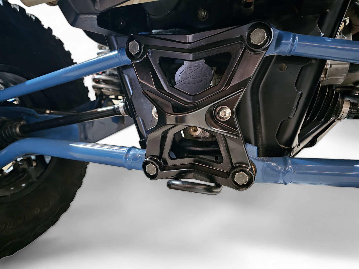Polaris RZR Pro XP Radius Rod Plate with Tow Hook (Black)