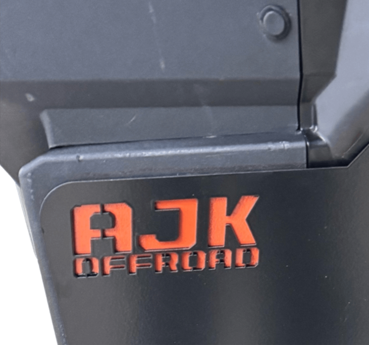 Polaris Xpedition Inner Fender Guards AJK Offroad Logo Close Up