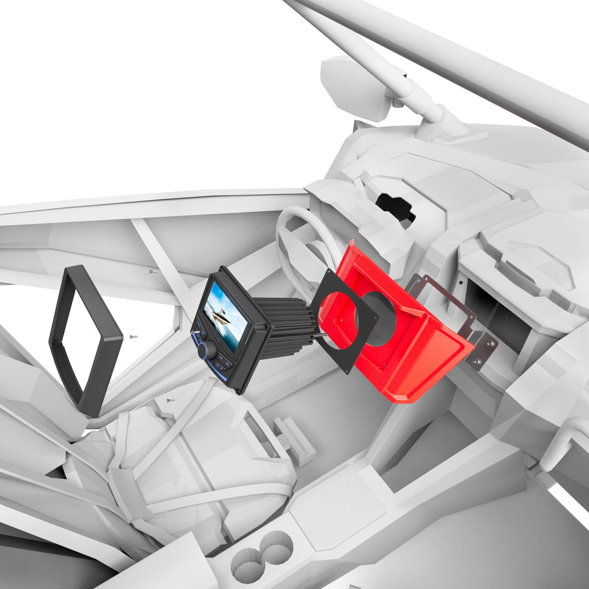 Polaris RZR Upper Dash Stereo Mounting Kit | DS18
