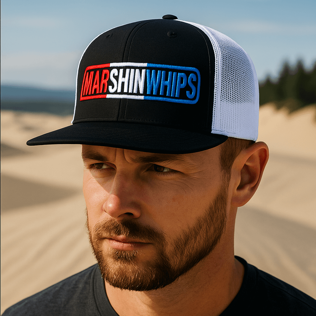 Red/White/Blue Logo Flat Brim Snap Back Hat