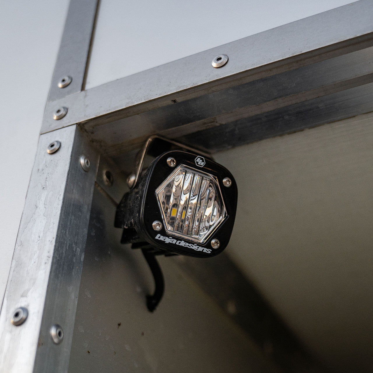 S1 Black LED Light Pod Single SxS Part - Installed View | Baja Designs