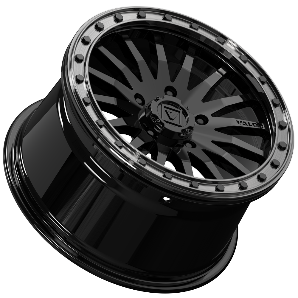 V06 UTV Gloss Black Wheel (15x8 40mm 5x114.3) Valor Offroad