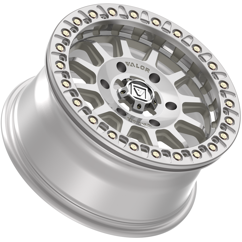 V09 UTV Raw Machined Beadlock Wheel (15x7 40mm 5x114.3) Valor Offroad