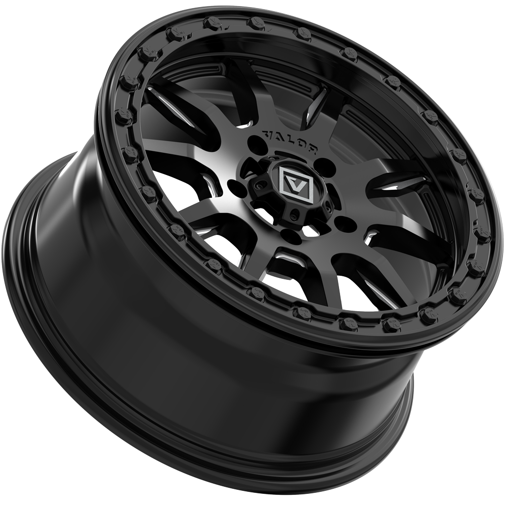 V15 UTV Satin Black Beadlock Wheel (15x7 45mm 5x114.3) Valor Offroad