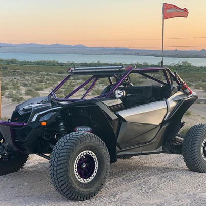 Can-Am Maverick X3 2-Seat Flat Top Roll Cage by FastLab UTV, front view