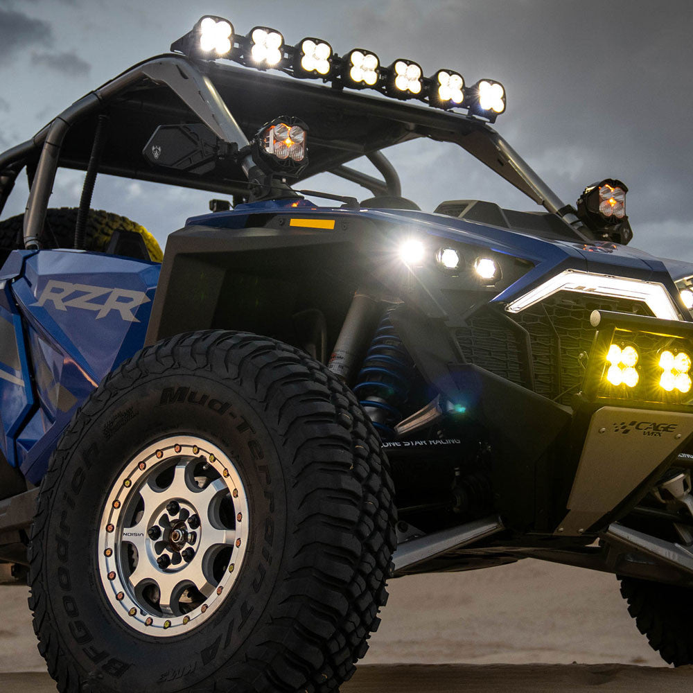 Polaris RZR Pro R 7XL Linkable Light Bar Roof Kit UTV Off-Road - Close-Up Detail | Baja Designs