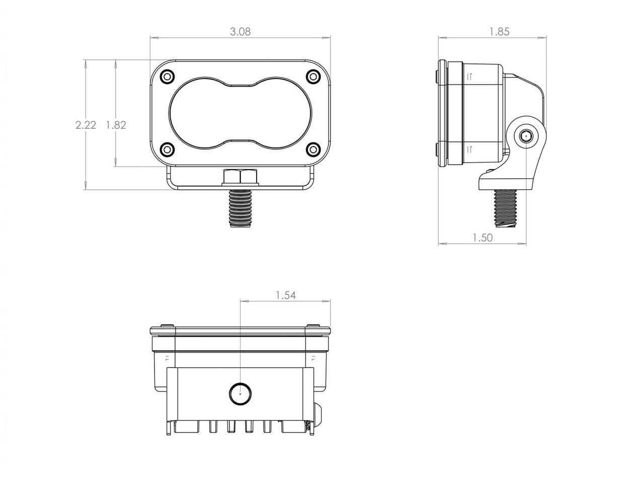 S2 Sport Black LED Light Pods Pair UTV Lighting - Studio View | Baja Designs