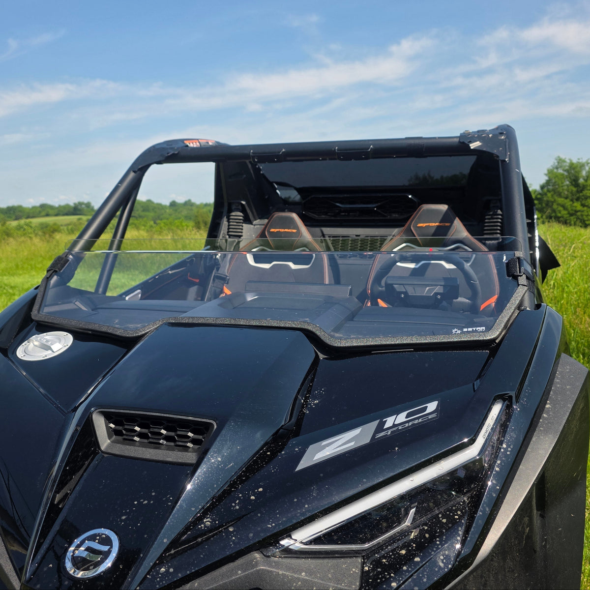 CFMOTO ZFORCE Z10 Polycarbonate Front Half Windshield by 3 Star UTV, product view 1