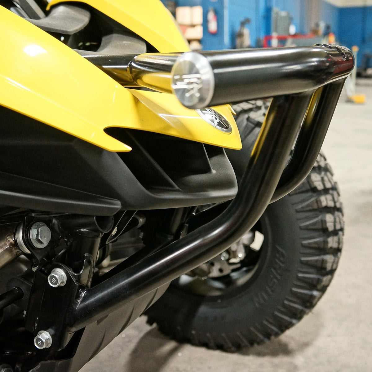 Yamaha YXZ Front Bumper by Lone Star Racing, installed view