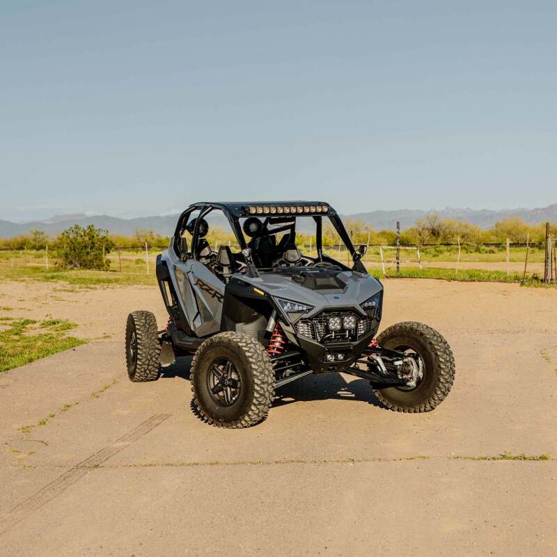 Polaris RZR Pro R Light Bar Mount for 30in FLEX ERA LED Light Bar SxS Part - Installed View | KC HiLiTES