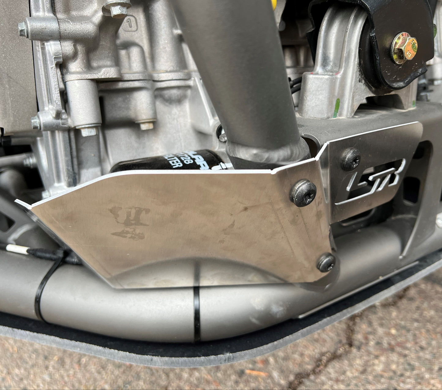 Polaris RZR Pro R Oil Filter Guard UTV Off-Road - Close-Up Detail | Lone Star Racing