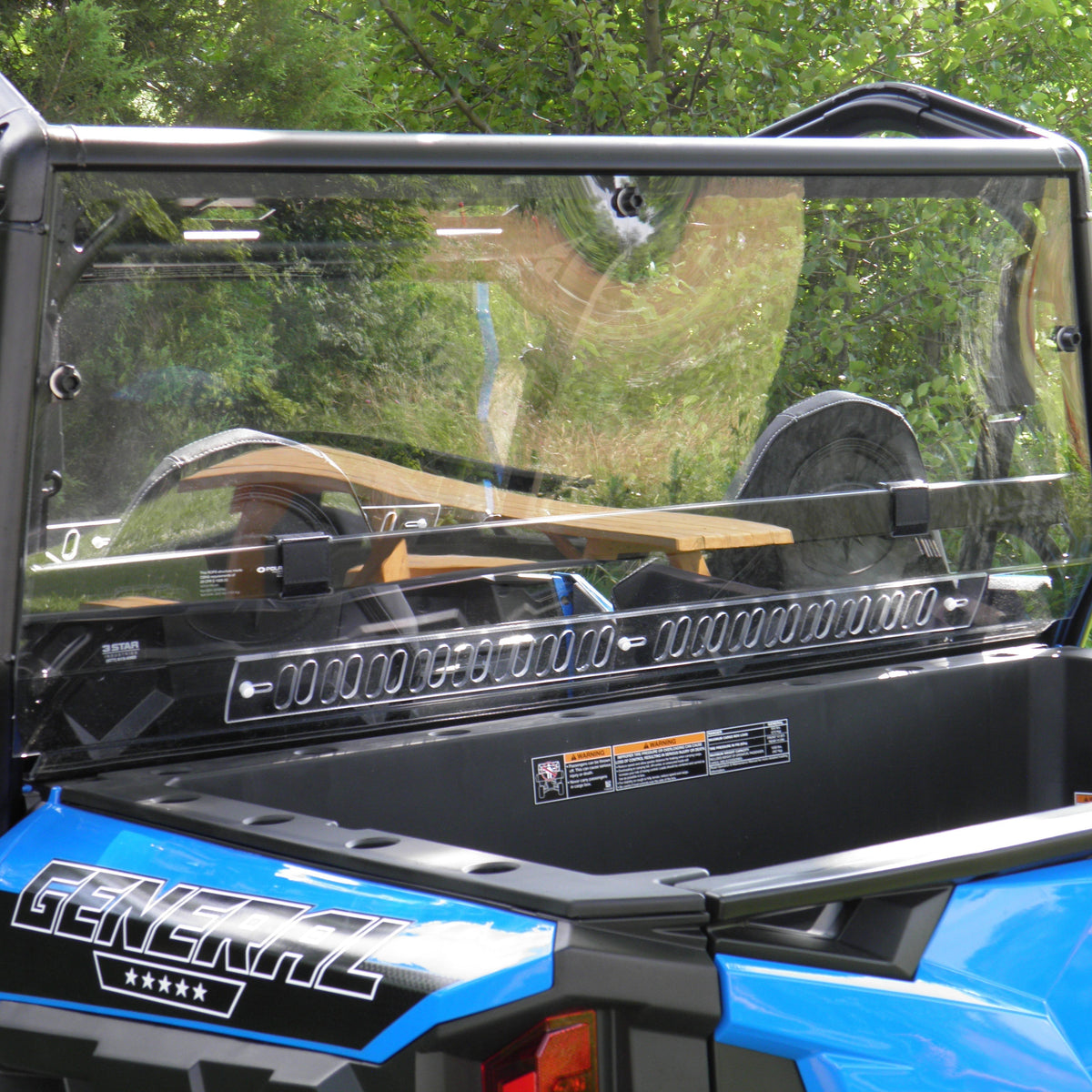 Polaris General UTV Polycarbonate Rear Windshield | 3 Star UTV