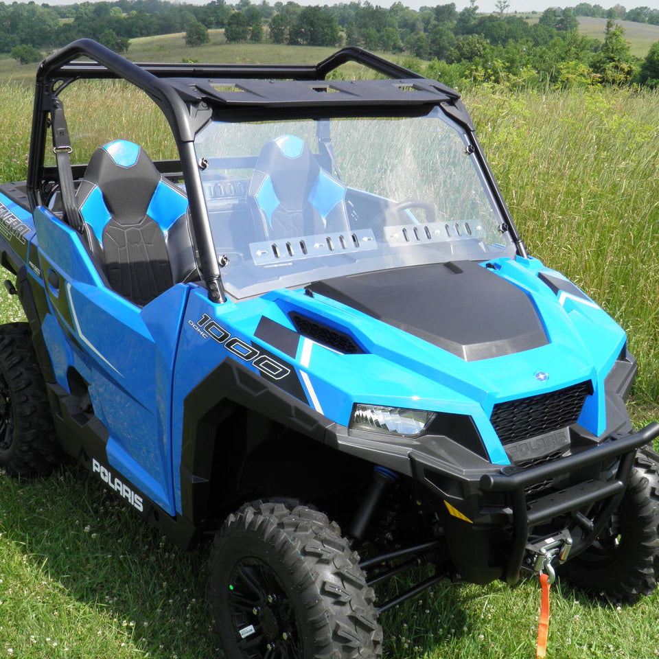 Polaris General Scratch-Resistant Polycarbonate Front Windshield | 3 Star UTV