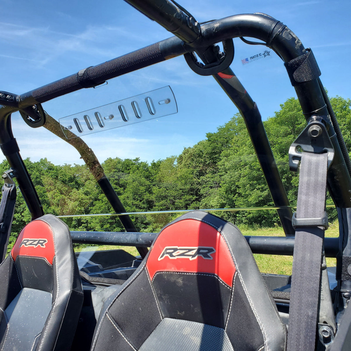 Polaris RZR Polycarbonate Rear Windshield | 3 Star UTV
