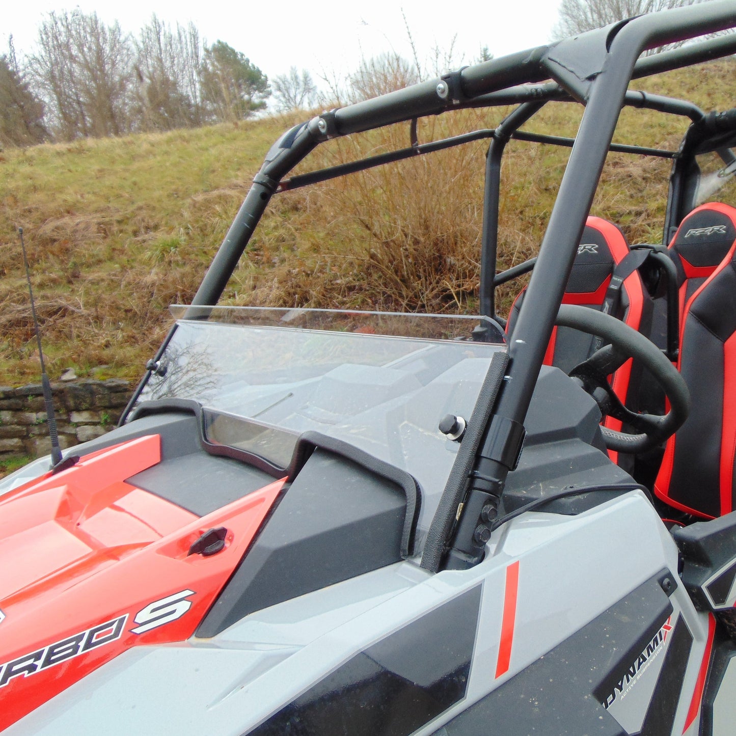 Polaris RZR Turbo S UTV Polycarbonate Half Windshield | 3 Star UTV